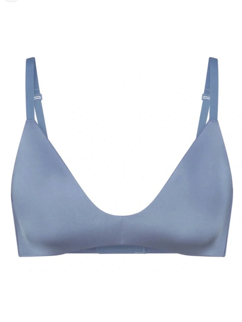 NWT SKIMS Lightly Lined Wireless Tshirt Demi Bra in Slate Blue - 38DD